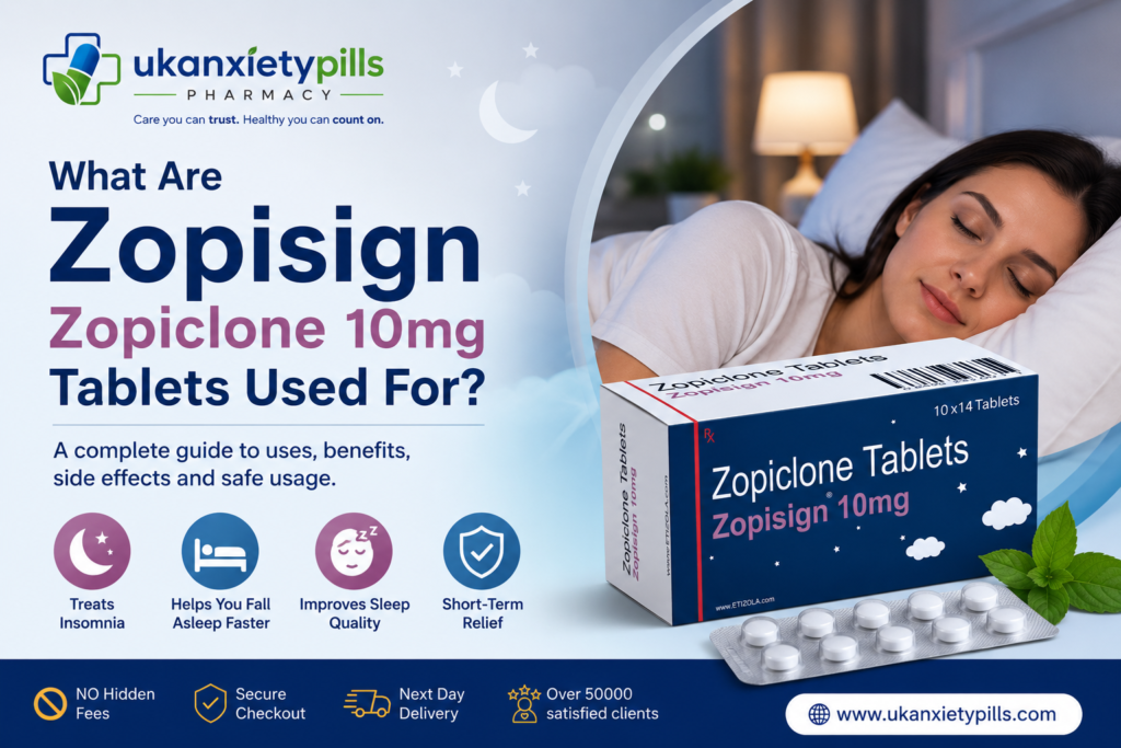 What Are Zopisign Zopiclone 10mg Tablets Used For